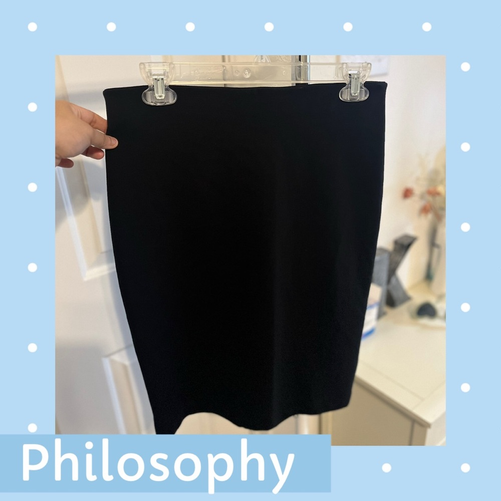 Philosophy Classic Black Pencil Skirt